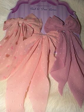 Kids Bow Hair Clips - Pink & Rose Pink